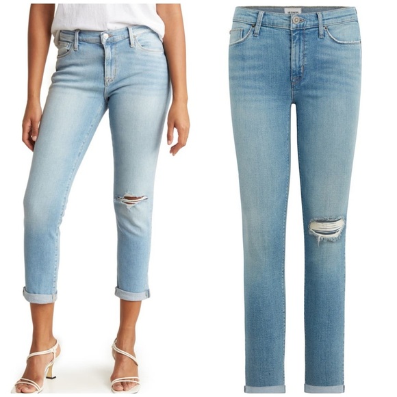 Hudson Jeans Natalie Mid Rise Slim Boyfriend Jeans